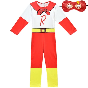 Ryan Rotaļlietas Pārskata Kostīms Bērniem Zēni Meitenes Jumpsuit Supermens Cosplay Halloween Apģērbu Bodysuits Super Cilvēks Varonis C38633CH