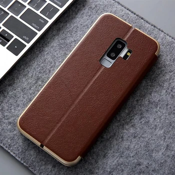 S9 Plus Leather Case for Samsung Galaxy s9 Magnētisko Flip Maciņš Stand Case for Samsung Galaxy S9 Plus PU Ādas Segumu Pilna Capa