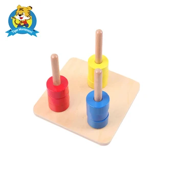 Montessori materiāli, rotaļlietas, Zīdaiņu ToddlerDiscs par Horizontāli, Vertikāli Krāsas Diskiem 3 Krāsas Dībeļa