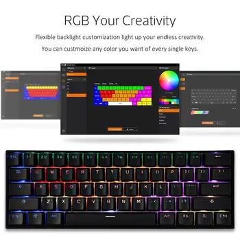 ANNE Pro2 Sarkans Zils Brūns Slēdzis Gaming Keyboard Mini Portatīvo Bezvadu bluetooth 60% Mehāniskā Tastatūra, Noņemams Kabelis