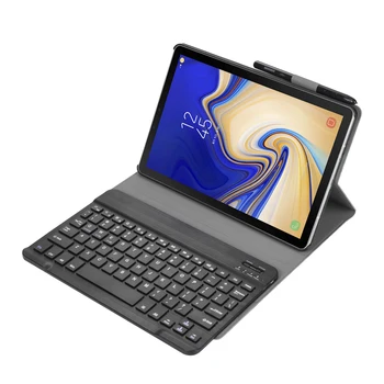 Luksusa Tablet Case for Samsung Galaxy Tab A2 10.5 2018 T590 T595 SM-T590 SM-T595 Bluetooth Klaviatūru Gadījumā Ādas Stāvēt Vāciņu
