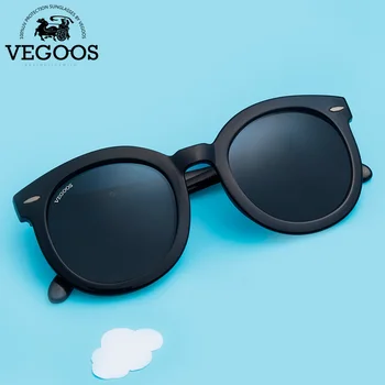VEGOOS Apaļas Saulesbrilles Sieviešu Vintage Polarizētās UV400 Aizsardzība Dizainers Trending Retro Apļa Nokrāsas Brilles Dāmām #9059