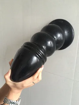36*12.7 cm Super liels Anālais Plug Black Tūpļa anālais Masāža dilator Erotiska Seksa rotaļlietu Muca Aizbāznis Tornis Forma milzu anālais dildo butt plug