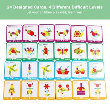155pcs Koka Jigsaw Puzzle Krāsains Bērnu Montessori Izglītības Rotaļlietas Bērniem Mācību Jaunattīstības Rotaļlietas Zēniem Meitenēm Svētku Dāvanas