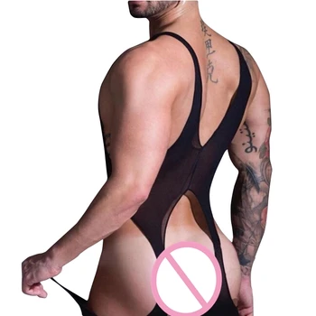 Vīrieši Bodysuit Seksīgajā Izģērbšanās Augsti Elastīgs, Dobs no Bāra kluba Deju Grupa Pārredzamu Bodystockings Vīriešu Sharpwear Ķermeņa Ganāmpulka