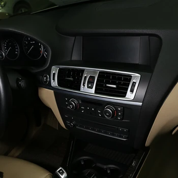 Attiecībā uz BMW X3 F25 2011-2017 Auto Piederumi, 2 Gab Oglekļa Šķiedras ABS salona Gaisa Kondicionēšana Ventilācijas Rāmja Apdare