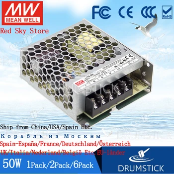 (1PACK) Meanwell 50W Barošanas LRS-50-24V-5V, 12V 15V 36V 48V 2.2 3.4 4.2 A 10.A DC Displejs LED gaismas sloksne Monitors