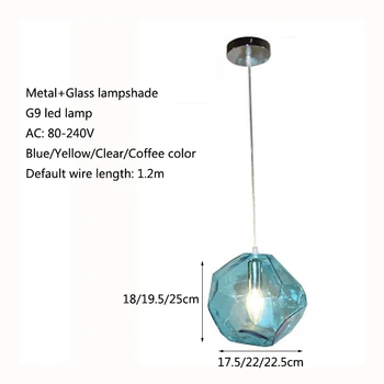 Krāsains Ledus LED Pendant Gaismas Mūsdienu Minimālisma Stikla Karājas Lampas Gultas Bārs Eju Dzīves Telpu Dekorēšana G9 Spuldzes 220V