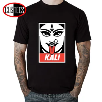 Midnite Zvaigžņu Indiešu Dievietes Kali T krekls Seksa Pin-Up, Plakāts, Hindu, Dievu, T-Krekli Pasaku Hipster Tees Indijas Dievs Hindusim Tshirt