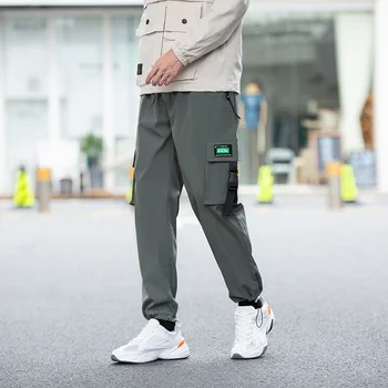 Darba apģērbs bikses vīriešu modes zīmola zaudēt kāju gadījuma bikses