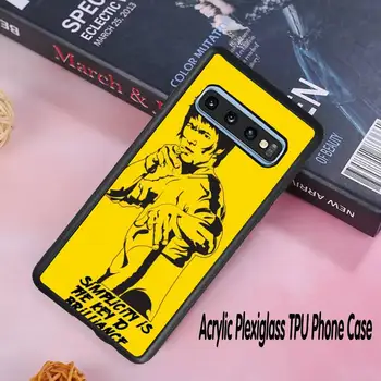 Bruce Lee Filmu Kung Fu Telefonu Gadījumā Akrila organiskā stikla TPU Samsung Galaxy S8 S9 S10 s10e S20 PLUS ULTRA S6edge