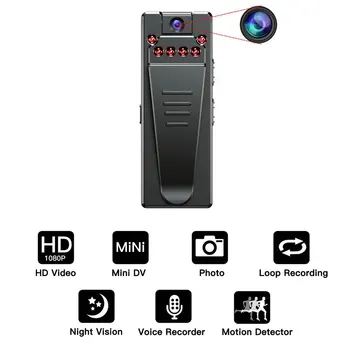 A7 Vandlion Mini Pen Kameru Infrasarkano HD Micro Video Kamera, Audio Ierakstītājs H. 264 Ķermeņa Ierakstīšana Sporta DVR Videokameru