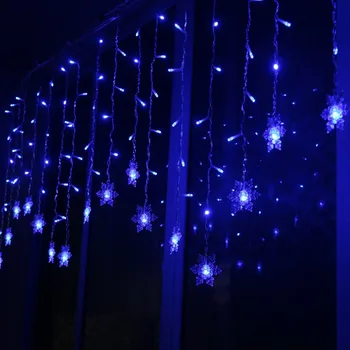 Ziemassvētku Rotājumi Mājās, 3.5 M 96 LED Sniegpārslas String Gaismas Ziemassvētku un Jaunā Gada Apdare Natal Navidad Ziemassvētki Kerst Dekori