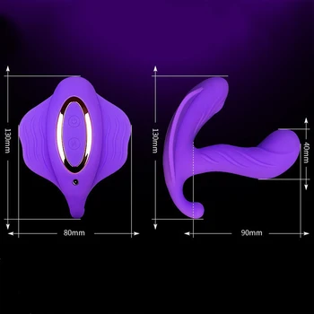 Valkājamas Tauriņš Dildo Vibratoru Pieaugušo Seksa Rotaļlietas Sievietēm G Spot Klitora Stimulators ar Bezvadu Tālvadības Vibrators apakšveļu