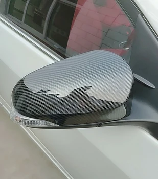 HengFei auto piederumi Toyota Yaris 2012~2019 Oglekļa šķiedras Atpakaļskata spoguļa vāks Atpakaļskata spoguļa korpuss Ar pagrieziena signāla