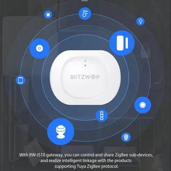 BlitzWolf BW-IS10 Tuya ZigBee 3.0 Hub Gataway Smart Home Tilta App Tālvadības Centrs Strādā ar ZigBee 3.0 Smart Home