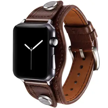 Aproces Aproce Apple skatīties, sērija 6 se 5 4 3 Īstas Ādas watchband iWatch band 42mm/38mm siksna Apple skatīties joslas 40mm 44mm
