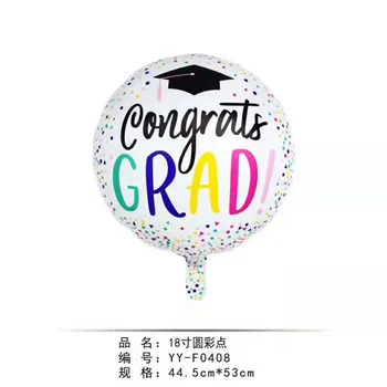 10pcs 18inch koledžas absolvēšanas ceremonija GRAD folija baloni Apsveicam skolas beigšanas apliecību formas Hēlija balonu Puse