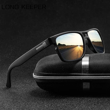 2019 Polarizētās Saulesbrilles, Vīriešu Braukšanas Toņos Vīriešu Kvadrātveida Saules Brilles Zīmola Dizainere UV400 Spogulis Oculos De Sol Masculino
