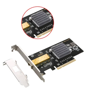 Single Port PCI-E 10 Gigabit Tīkla Karte RJ45 Porti, Lan Interfeisa Karti ar 82599 10/100/1000/10000Mbps