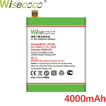 Wisecoco HE321 HE336 4400mAh Akumulatoru 5 Nokia Dual SIM (TA-1053 DS) Tālruņa Akumulatora Nomaiņa +Izsekošanas Numuru