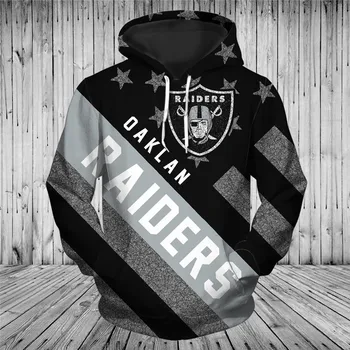 Las Vegas modes atdzist 3d Futbola hoodies sporta Amerikāņu karogu vēstuli vairogs drukāt Raiders sporta krekls