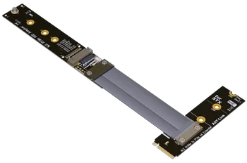 VDA-Link M. 2 NVMe SSD pagarinātāja Vads extender PCIe3.0 x4 pilnu ātrumu NVMe M-Taustiņu STX Extender Pagriežot par 90 grādiem labējās