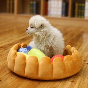 1 Iestatiet Cute Pet Suns, Augļu Pīrāgu Gulta Pad Saglabāt Siltu Kaķu Audzētava Miega Mat Ligzdu Māja Ar Pieciem Augļi Rotaļlietas