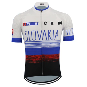 2019 Slovākija riteņbraukšana jersey velosipēdu drēbes jauniem vīriešiem ar īsām piedurknēm maillot ciclismo komanda riteņbraukšana apģērbu mtb jersey