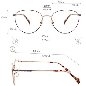 KANSEPT Brilles Rāmis Sievietēm Retro Kārtu Recepšu Brilles Vintage Tuvredzība, Optisko Briļļu Rāmis Acu Brilles Sievietēm 2329