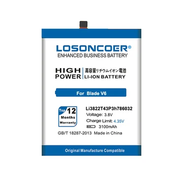 LOSONCOER 3100mAh Li3822T43P3h786032 Akumulatoru Orbic Orbic-RC-501L Par ZTE Blade V6 D6 X7 Smart Tālrunis, Akumulators+Ātri Nonāktu