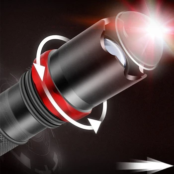 ZHIYU Power Bank T6 LED Lukturīti, USB Uzlādējams Lāpu Gaismas Zoomable Lampas, 3 Režīmi Kempings Āra Avārijas Laternu Jaunas