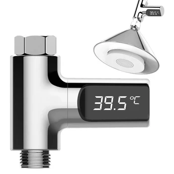 LED Displejs, Mājas Ūdens Dušas ThermometerTemperture Metru Monitors, Virtuve, Vannas istaba Bērnu Aprūpes Ūdens LED Temperture