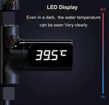 LED Displejs, Mājas Ūdens Dušas ThermometerTemperture Metru Monitors, Virtuve, Vannas istaba Bērnu Aprūpes Ūdens LED Temperture