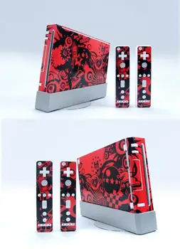 Red passion 067 Ādas, Vinila Uzlīmes Aizsargs, par Nintendo Wii un kontrolieris ādas Uzlīmes
