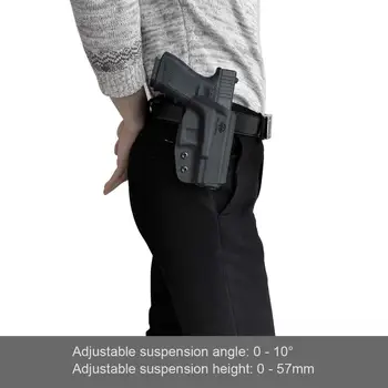 PoLe.Amatniecības OWB Kydex Pistoli Makstī Custom Fit: Glock 43 / Glock 43X (Gen 1-5) Pistole - Ārpus Josta Veikt Pistole Gadījumā