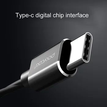 C tipa Austiņas Dinamisko Disku HiFi USB-C Earbuds In-ear Bass Metāla Sporta Spēļu Austiņas ar Mic, lai Xiaomi Huawei
