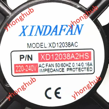 XINDAFAN XD12038AC AC 220V 0.16 A 120x120x38mm 2-Wire Serveru Dzesēšanas Ventilators