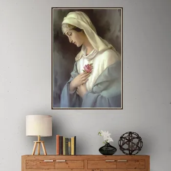 Jaunavas Marijas Dimanta Krāsošana Kristiešu Jēzus Reliģisko Piegādes Dzīves Telpu Dekorēšana Glezniecības Pilnībā Dimanta Jaunas