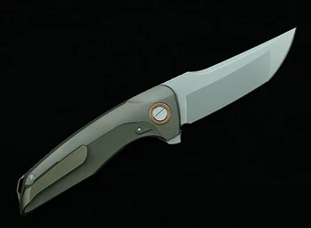 LEMIFSHE Hokaido Flipper saliekamais nazis M390 asmens titāna sakausējuma rīkoties āra kempings kabatas virtuves augļu nazi EDC rīks