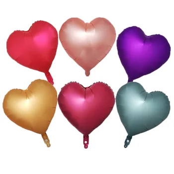 50GAB Metāla Sirds Formas Alumīnija Filmu Balonu Dzimšanas dienu, Kāzu svinības, Apdares Mīlestība Balonu 18 Collu sirdsveida Balonu