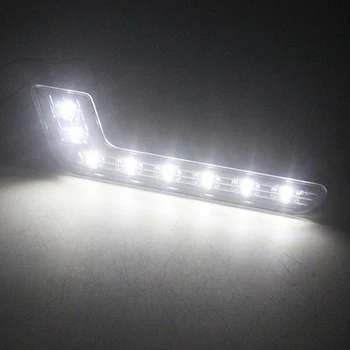 2gab/Set SUNKIA Super Spilgti Auto LED dienas gaitas lukturi L-Tipa Ūdensnecaurlaidīgs Miglas Lukturi Auto LED Dienas Gaismas lukturi Ar On/Off Funkciju