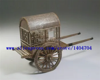 Bezmaksas piegāde Ķīnas seno zirgu vilkmes transportlīdzeklis sērija Classic Ming un Qing Dinastiju gharry Modelis Blakusvāģa montāža
