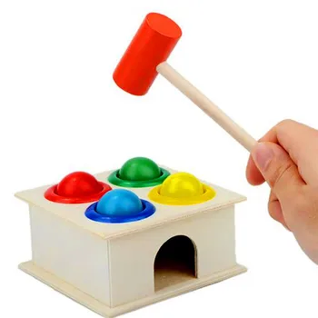 1Set Koka Kalšanai Bumbu Āmuru Kaste Bērniem Fun, Spēlē Kāmja Spēles Rotaļlietas Agrīnās Mācīšanās Izglītības Rotaļlietas, Roku Kalšanai Bumbu