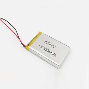 3.7 V 500mAh 805590 polimēra litija akumulators DIY atpakaļ klipu uzlāde, akumulatora enerģiju 805590