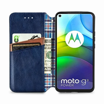 Par Motorola Moto G9 Plus G 5G Viens Kodolsintēzes+ Spēlēt Malu Uzsist Gadījumā Moto G8 Jauda Lite G Pro Gadījumos Magnētiskās Maku Ādas Vāks