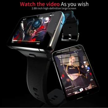 Ir 2021. Jaunu Vīriešu Smart Skatīties Global Versija 2.88 collu 13MP 5MP Dual Kameras MT6761 4+64GB Android 9 Sirds ritma Monitors 4G Smartwatch