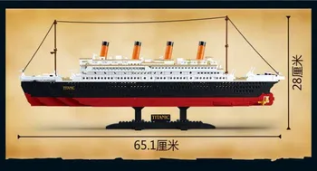 Sluban 0577 saderīgu kuģis titāniks komplekti, kruīza modelis laivu DIY Komplekts bērniem bērnu rotaļlietu pilsētas Izglītības celtniecības bloki