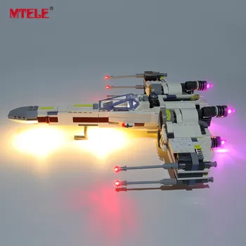 MTELE Zīmola LED Gaismas Up Komplekts Star Kara X-Wing Star fighter Compatile Ar 75218 (NAV iekļautas Modelis)