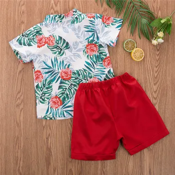 2020. gada Vasaras Bērnu Formālu Uzvalku Apģērbu Komplekti Loku Ziedu T-krekls Topi, Šorti Bikses Komplekts Jaundzimušajiem Bērniem, Baby Boy Džentlmenis Drēbes